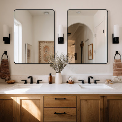 Viridiana Metal Rectangle Wall Mirror