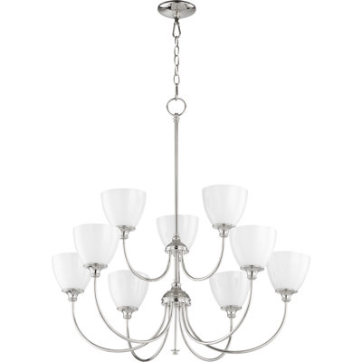 Lustre à niveaux ombrés 9 lumières Dian