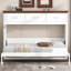 Lit escamotable simple avec 3 tiroirs, blanc
