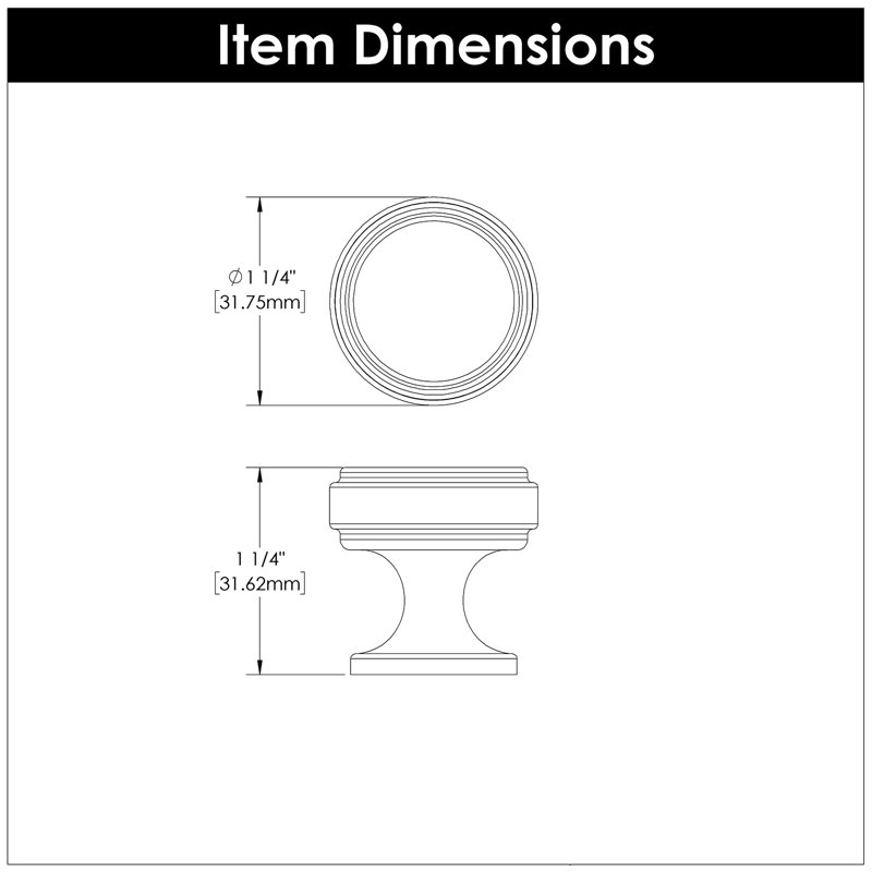 Reserve Round Knob, Brushed Golden Brass/Brown