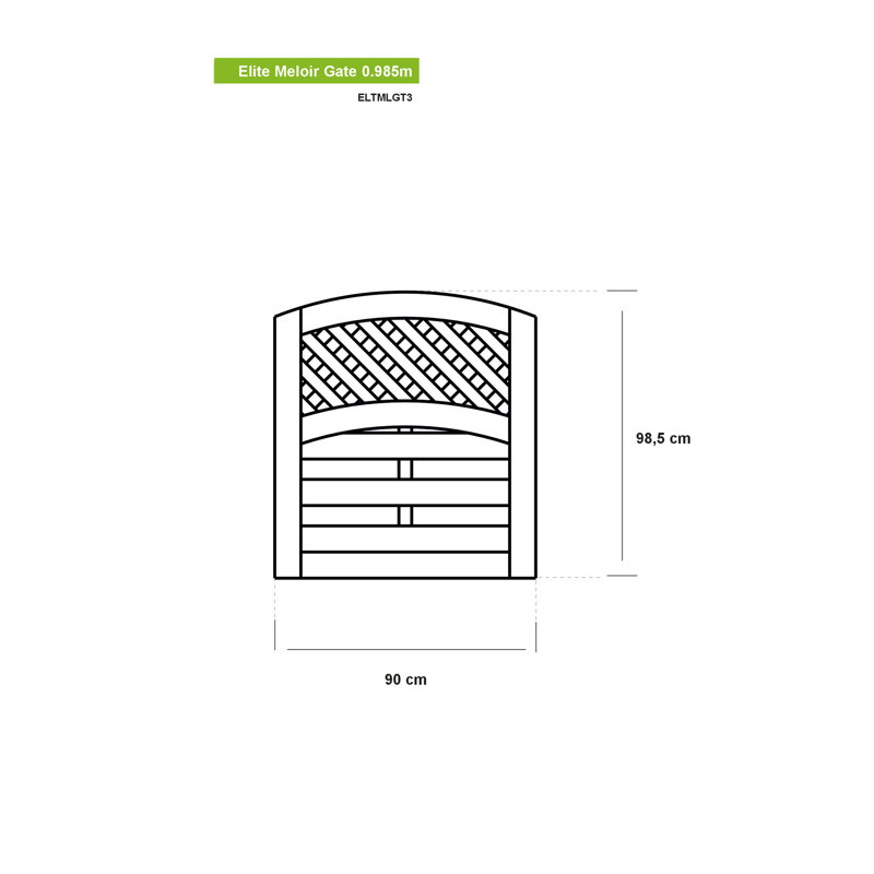98.5" H x 90'' W Brown Wood Gate