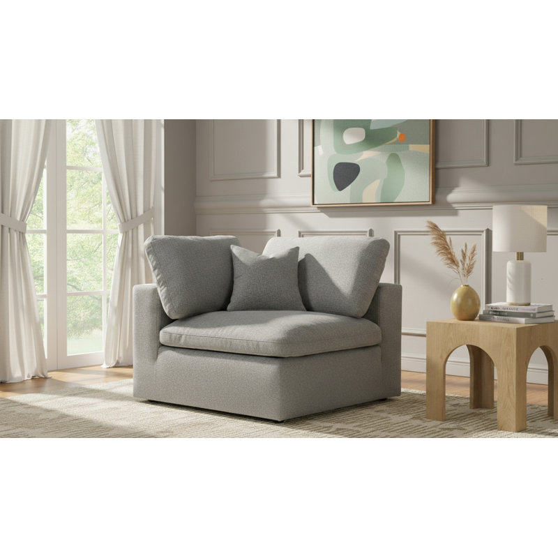 Fauteuil d'appoint Burrows Aiobha, Mélange de lin gris