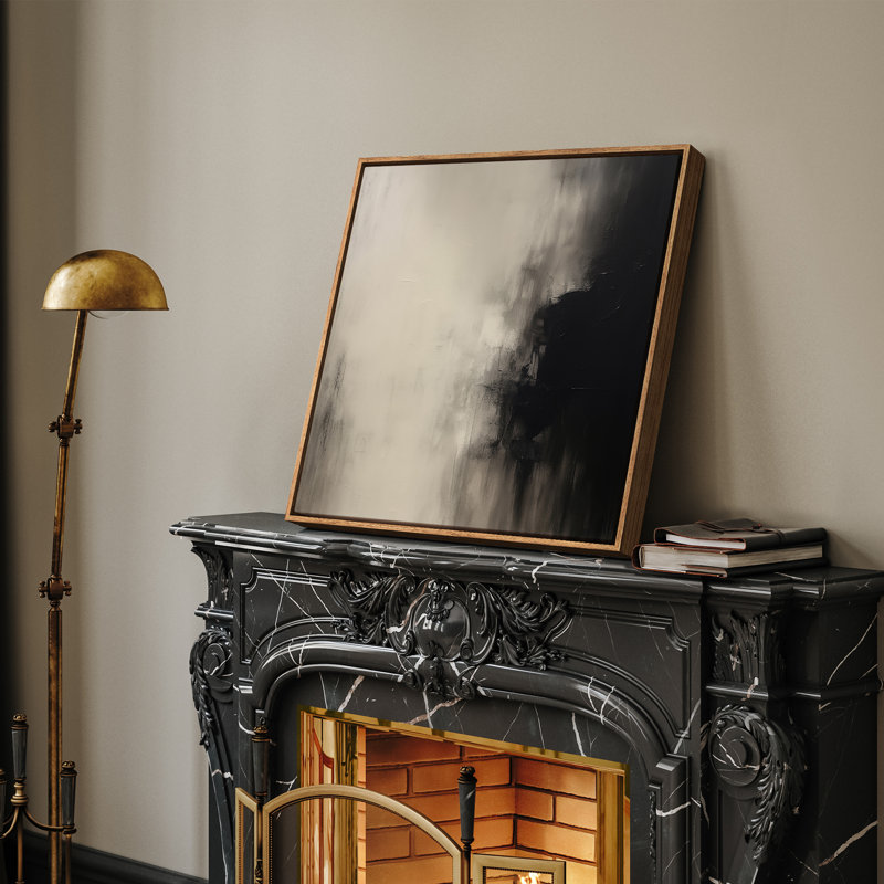Art mural encadré abstrait rétro antique classique pour chambre à coucher, H 16 po x l 16 po, Naturel