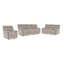 Canapé double inclinable, chenille beige-340309178