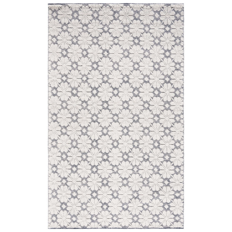 Vermont Hand Woven Wool Geometric Rug, Runner 2'3" x 8'