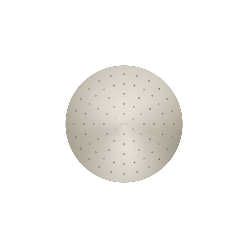 Contemporary Multi Function Rain Shower Head, Vibrant Brushed Nickel, Square, 1.75 GPM