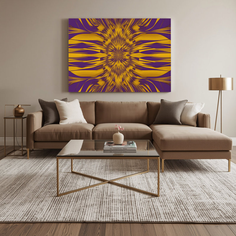 Art sur toile mauve Op Art 13, 20" H x 30" W