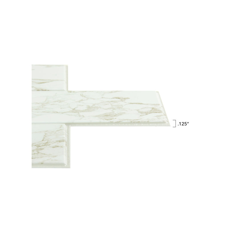 Carreaux de dosseret en marbre blanc