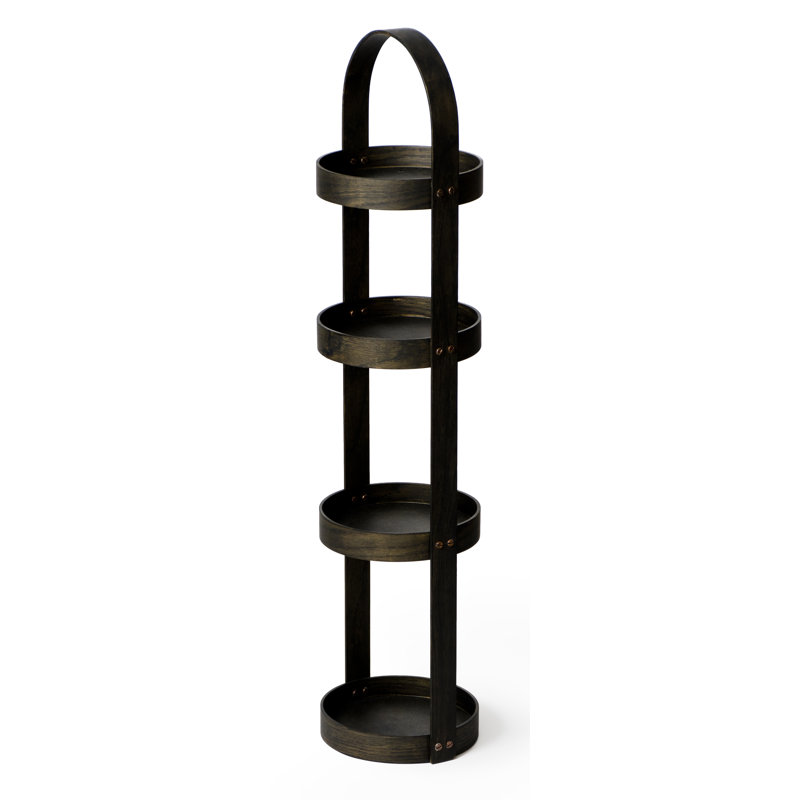 Ayven Freestanding Shower Caddy, Dark Oak