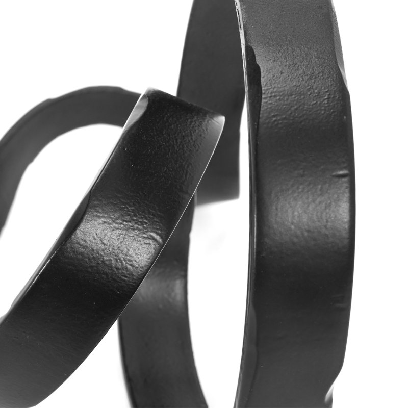 8.1" Contemporary Abstract Metal Knot Decorative Figurine&Sculpture Table Decor, Black