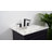 Ancillary 3-Hole 20 in. W x 18.25 in. D Classic Contemporary Rectangular Glossy Ceramic Single Sink Basin Bathroom Vanity Top, White-105702427