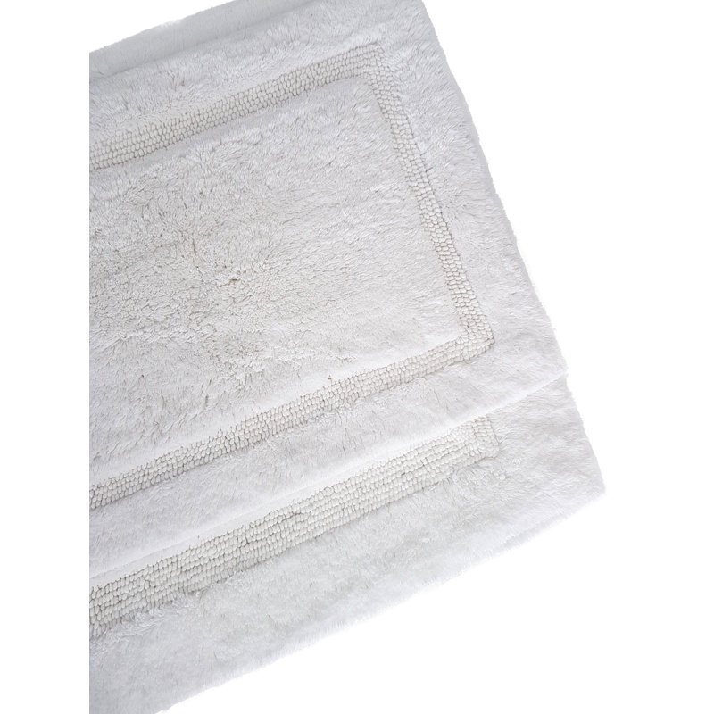 Tapis pour salle de bain Delia, Blanc