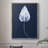 Cyanotype Leaf III Framed Print - Solid Wood-943472255