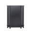 Armoire de salle de bain noire en coin avec tablette réglable