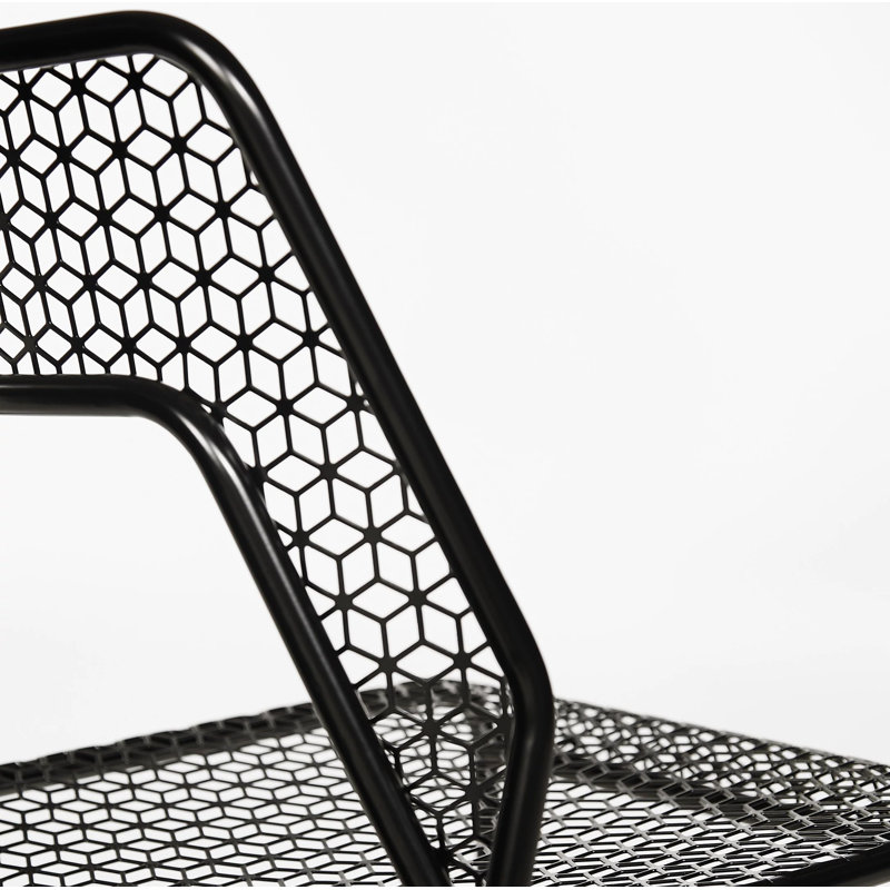 Hot Mesh Outdoor Bar Stool, Black, Counter Stool (24.4" Seat Height)