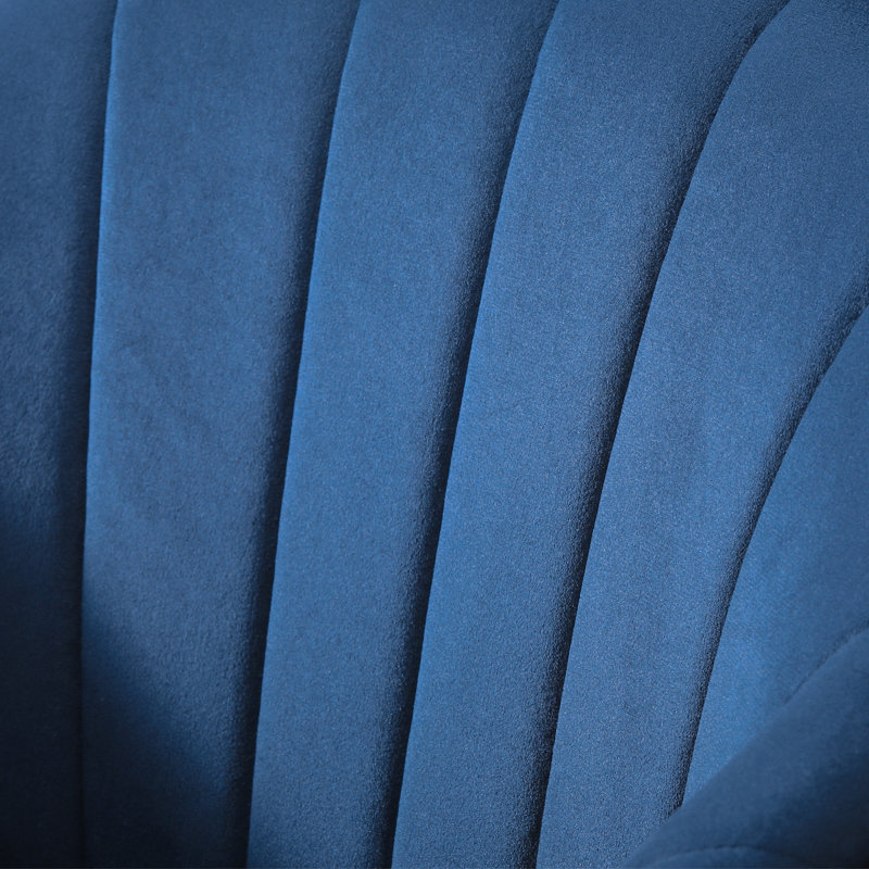Farrah Tufted Velvet Upholstered Desk Chair, Blue
