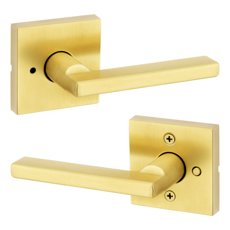 Halifax Privacy (Bed & Bath) Door Lever with Square Rosette Multipack