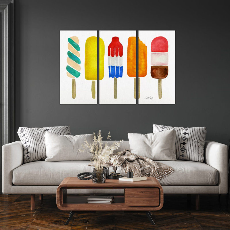 Popsicles by Cat Coquillette - No Frame Gallery-Wrapped Canvas Giclée on Canvas, 101.6cm H x 152.4cm W x 3.81cm D