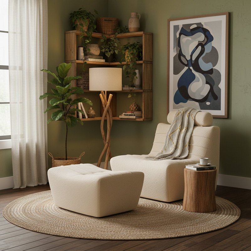 Suvetha Upholstered Accent Chair, Beige
