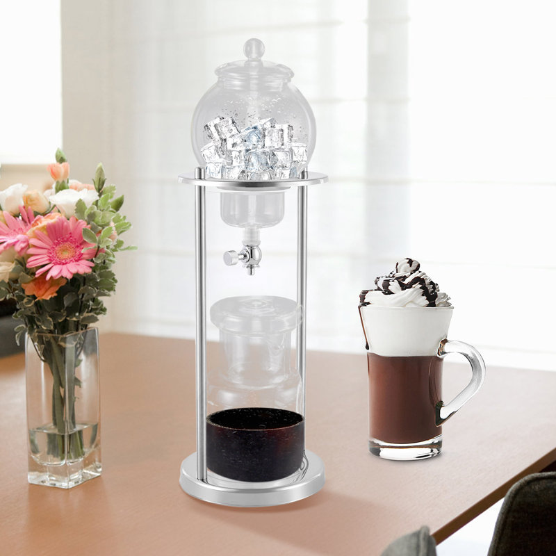 Cafetière 17,7 po Luxury Ice Cold Brew Dripper 600 ml (or), Argenté