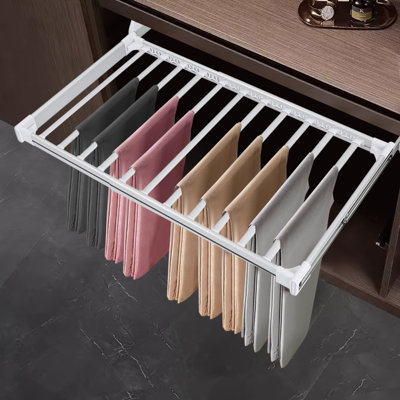 Ostilia Retractable Pants Rack Closet Trousers Rack