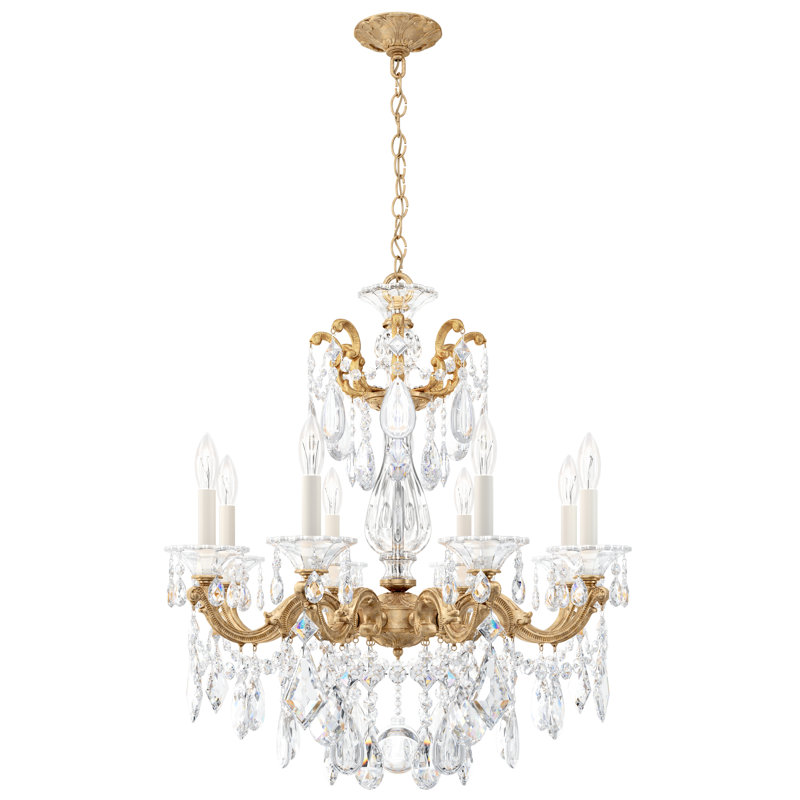 La Scala 15 - Light Chandelier, French Gold, Clear Heritage Crystal