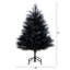 Arbre de Noël artificiel rétro argenté avec 45 mini boules décoratives rouges et base en bois-1825858847