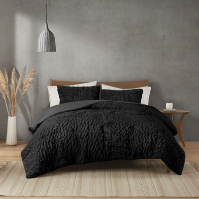 Ensemble de chambre à coucher luxueux édredon en polyester glamour