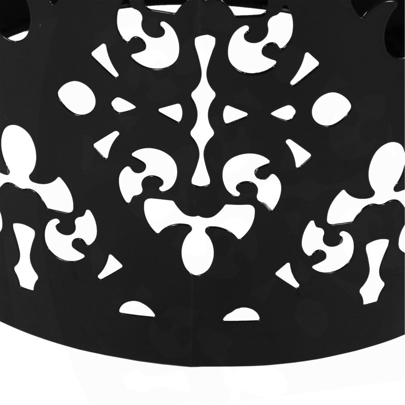 Outdoor Metal End Table -Large, Black
