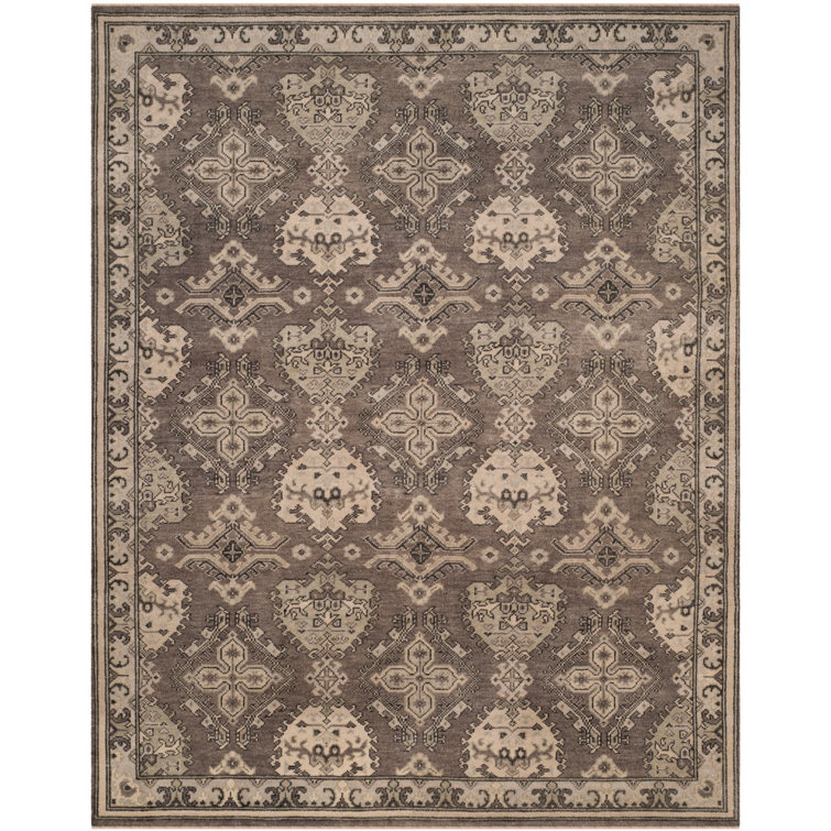 Sivas Hand-Knotted Dark Gray/Light Gray Area Rug