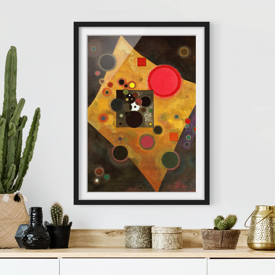 Gerahmtes Poster Akzente in Rosa von Wassily Kandinsky