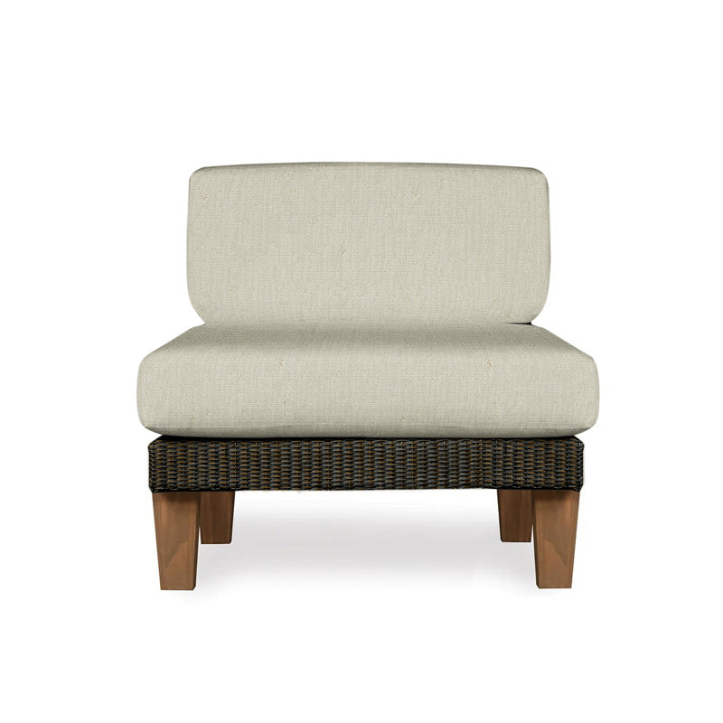 Catalina Outdoor Teak Lounge Chair, Mink, Demo Oatmeal