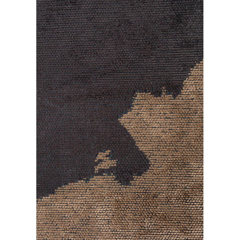 Rapture Abstract Area Rug in Brown, Rectangle 6'7" x 8'3"