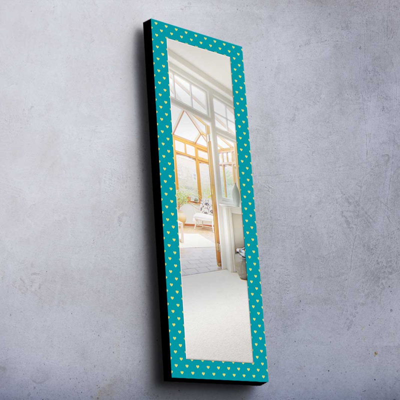 Élégant miroir décoratif avec cadre 100% bois de pin, 15,7 po x 47,2 po | Miroir en verre véritable (épaisseur: 0,2 pouce) | Peinture sur tissu élégante | Idéal pour le salon, la chambre à coucher et le vestibule