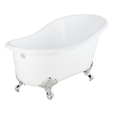 57" Erica Cast Iron Clawfoot Soaking Tub