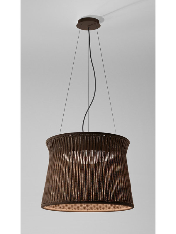 Luminaire suspendu 1 lumière DEL Syra, Graphite brun