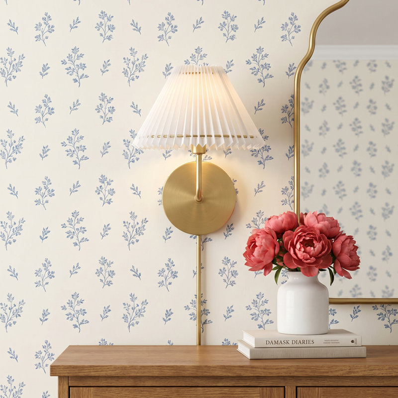 Pearson Metal Armed Sconce in Natural Brass, Natural Brass