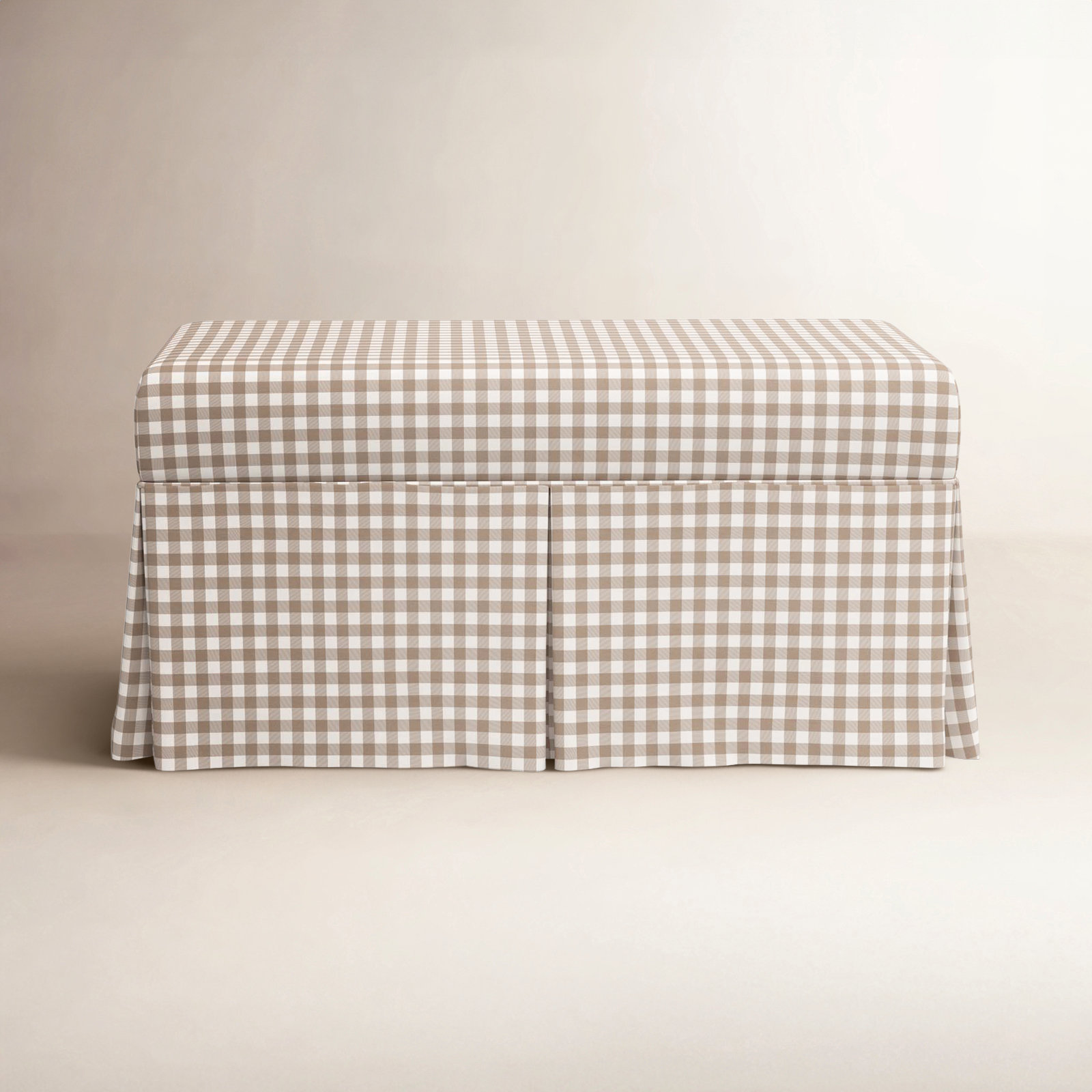 Chaplin Storage Bench, Classic Gingham Tan