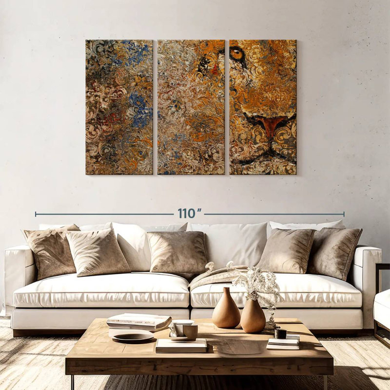 Barbary Lion, 48" H x 74" W