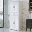 [Vidéo] Armoire de rangement multifonctionnelle blanche avec tiroir coulissant et tablette réglable-1141911763