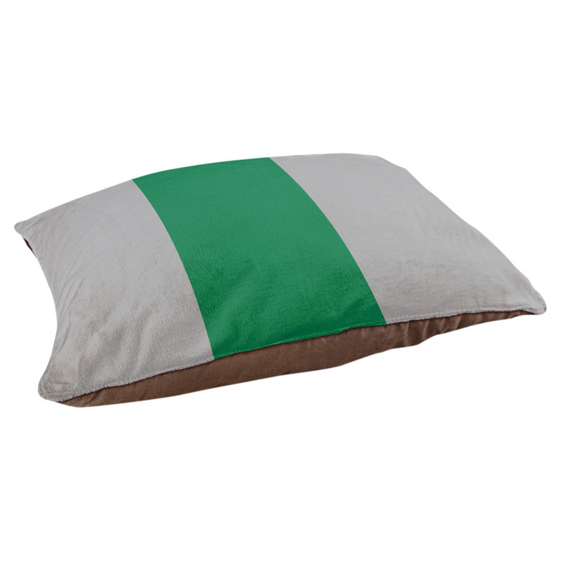 Coussin pour chien hockey Las Vegas, Petit (l 28 po x P 18 po x H 9,5 po), Gris froid / vert / gris froid