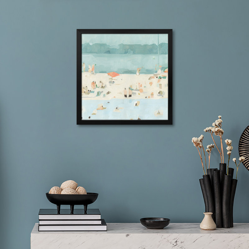 «Sea Glass Sandbar II», affiche encadrée par Emma Scarvey, H 16 po x l 16 po