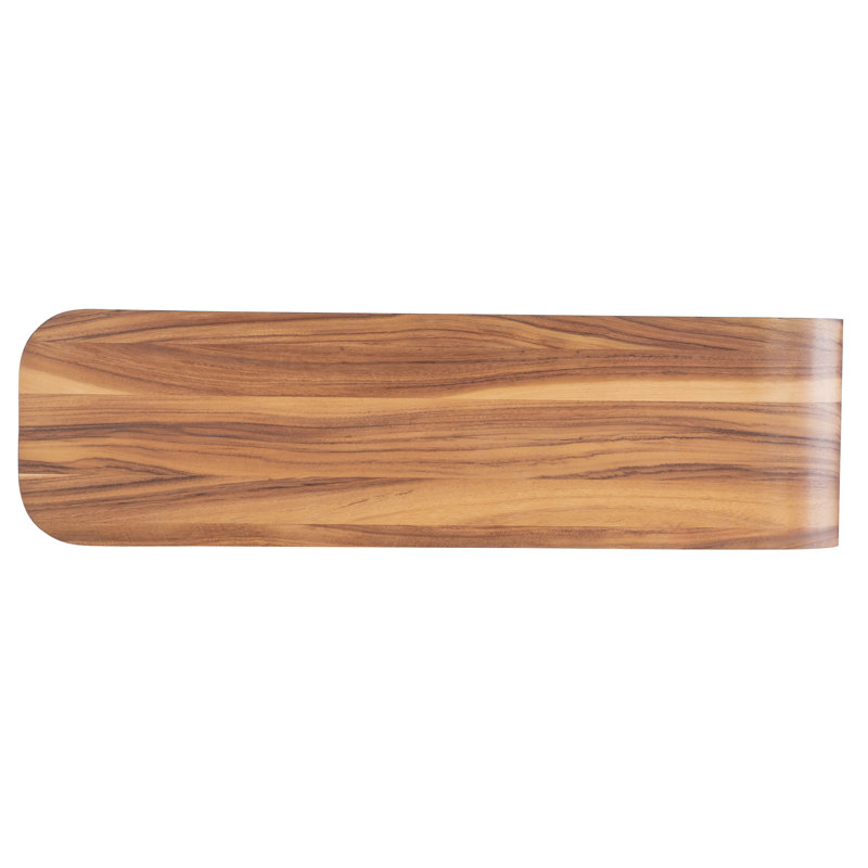 Brown Oak and Metal Waterfall Console Table