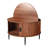 Mid Century Modern Round Coffee Table With Storage and Tambour Door-1428985798