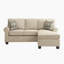Méridienne réversible en tissu texturé avec configuration réversible et coussins décoratifs inclus Jeriyah