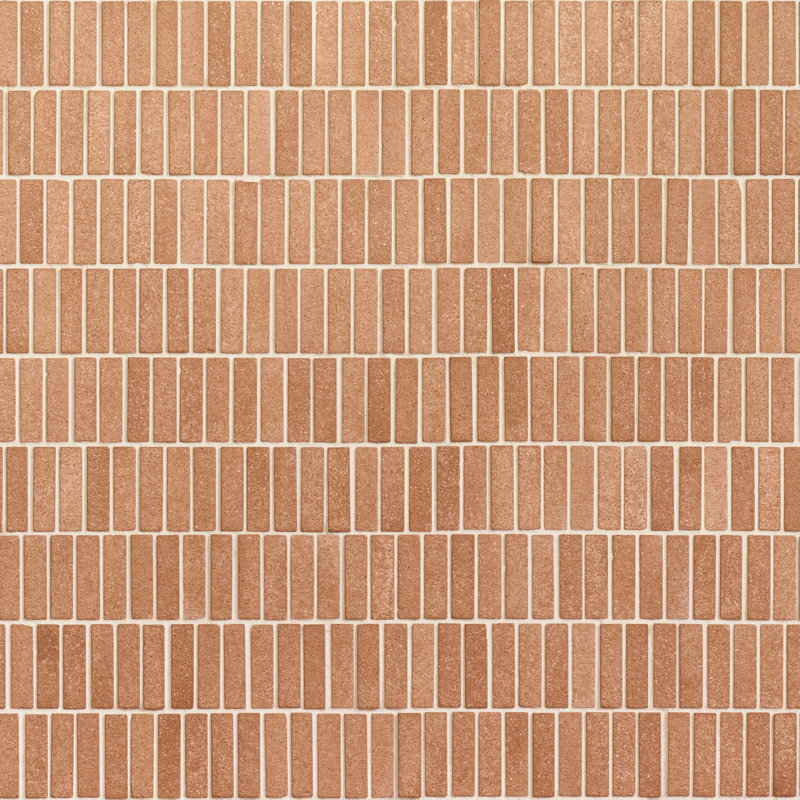  Terra Cortona Mini Brick Matte Terracotta Mosaic Floor And Wall Tile