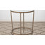 Round End Table, Modern Glass Accent Table with Metal Frame