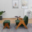 Upholstered Armchair with Footstool-488585403-503314700
