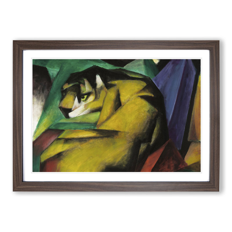 The Tiger by Franz Marc - Framed Print, Walnut, 36cm H x 48cm W x 2cm D