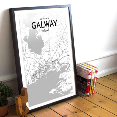 Galway City Map - No Frame Print